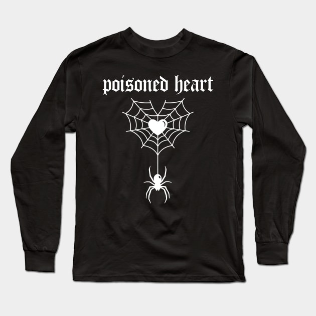 Poisoned heart into web (white) Long Sleeve T-Shirt by Smurnov